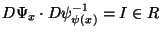 $D \Psi_x \cdot D \psi^{-1}_{\psi(x)} = I \in \mathbb R$