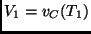 $V_1=v_C(T_1)$