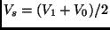 $V_s = (V_1+V_0)/2$