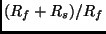 $(R_f+R_s)/R_f$