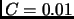 $C=0.01$